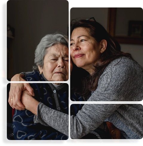 Senior Guardianships - A woman caring for her elderly mom