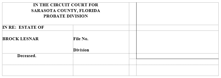 order of summary administration testate florida